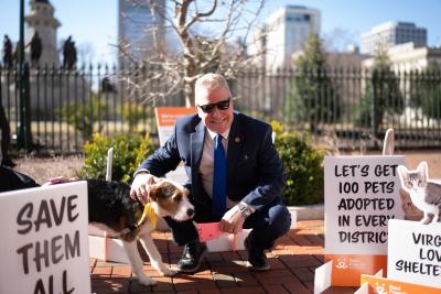 Senator Bill Stanley at an event celebrating Virginia's progress and commitment toward becoming a no-kill state.