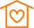 Icon of house with heart